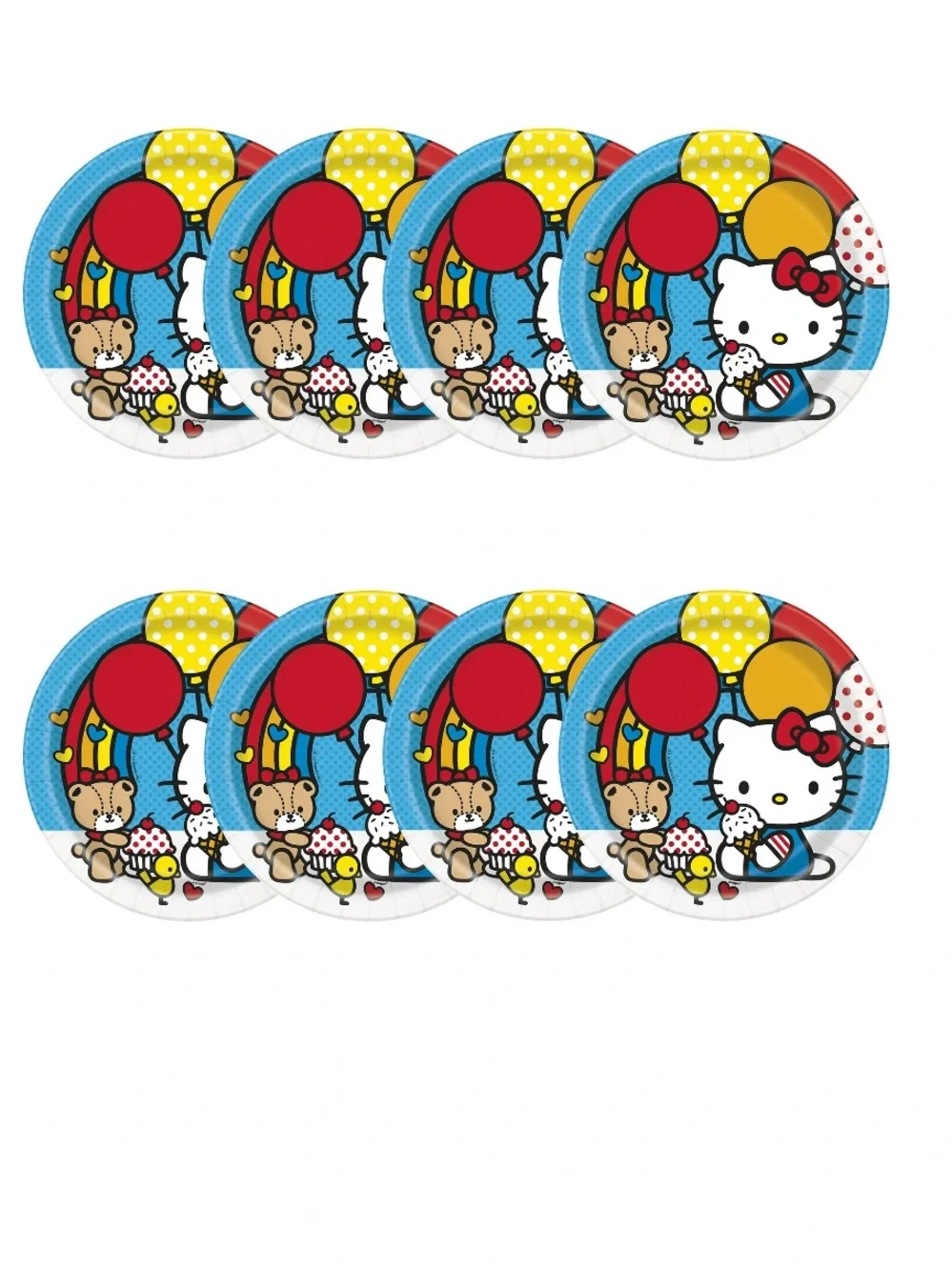 Hello Kitty Blue Party Lunch/Dinner Plates & Napkins Set